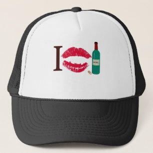 I LIEBE-WEIN-GRAFISCHER DRUCK TRUCKERKAPPE