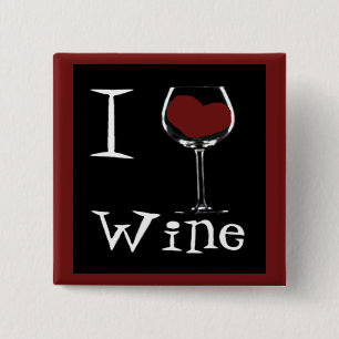I Liebe Wein-Herz Button