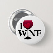 I Liebe-Wein-Knopf Button (Vorne & Hinten)