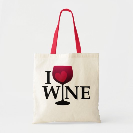 I Liebe-Wein-Tasche Tragetasche (Vorne)