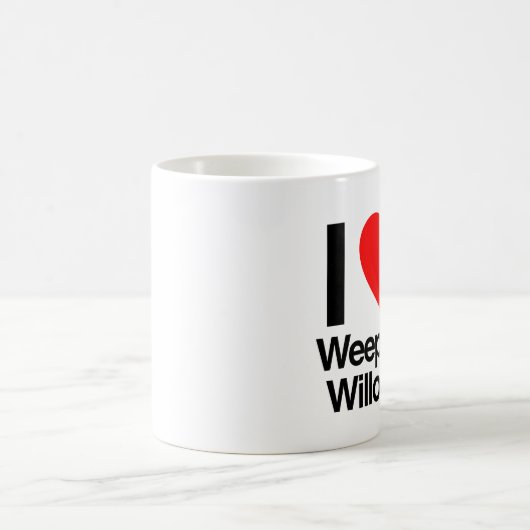 i Liebe weinende Weiden Kaffeetasse (Mittel)