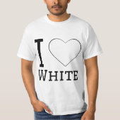 I Liebe weiß T-Shirt (Vorderseite)