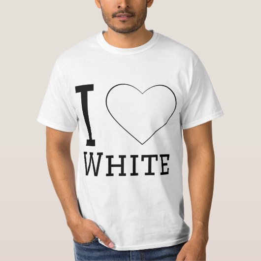 I Liebe weiß T-Shirt (Vorderseite)