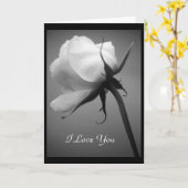 I Liebe - Weiße Rosenkarte Karte (Gelbe Blume)