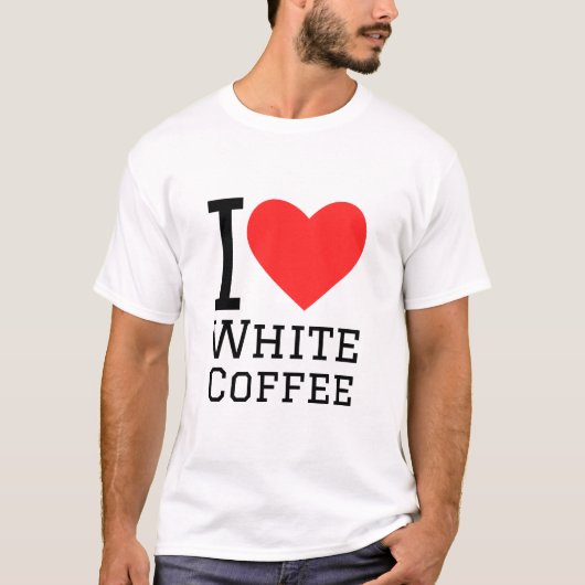 I Liebe Weißkaffee T-Shirt (Vorderseite)