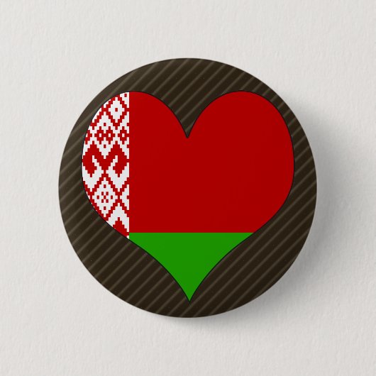 I Liebe Weißrussland Button (Vorderseite)