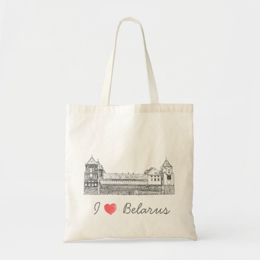 I Liebe Weißrussland-Mir-Schlossarchitektur М и р  Tragetasche (Vorne)