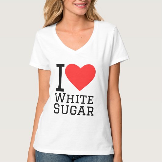 I Liebe Weißzucker T-Shirt (Vorderseite)