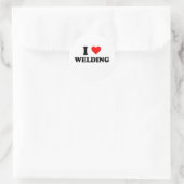 I Liebe Welding Runder Aufkleber (Tasche)