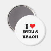 I Liebe Wells Beach Maine Magnet (Vorderseite/Rückseite)