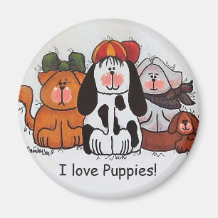 I Liebe-Welpen-Magnet Magnet