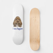 I Liebe Welpen Skateboard (Vorderseite)