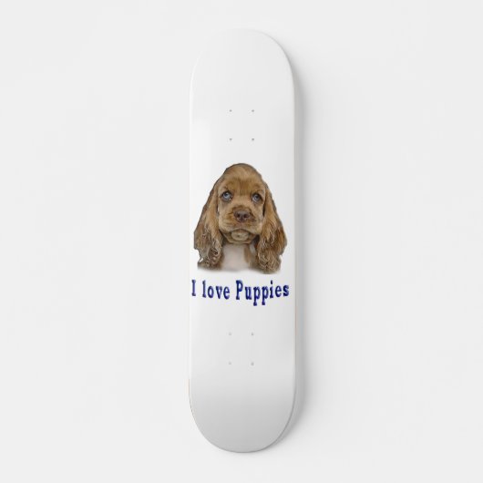 I Liebe Welpen Skateboard (Vorne)