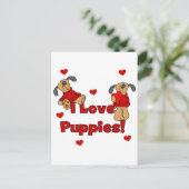 I Liebe-Welpen-T-Shirts und Geschenke Postkarte (Stehend Vorderseite)