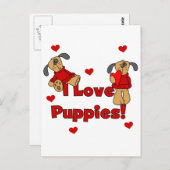 I Liebe-Welpen-T-Shirts und Geschenke Postkarte (Vorne/Hinten)