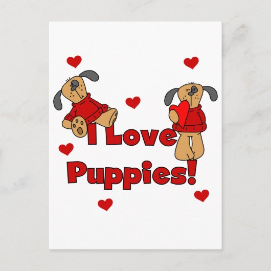 I Liebe-Welpen-T-Shirts und Geschenke Postkarte (Vorderseite)