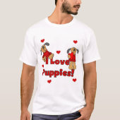 I Liebe-Welpen-T-Shirts und Geschenke T-Shirt (Vorderseite)