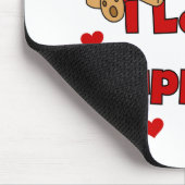 I Liebe Welpen Tshirts und Geschenke Mousepad (Ecke)