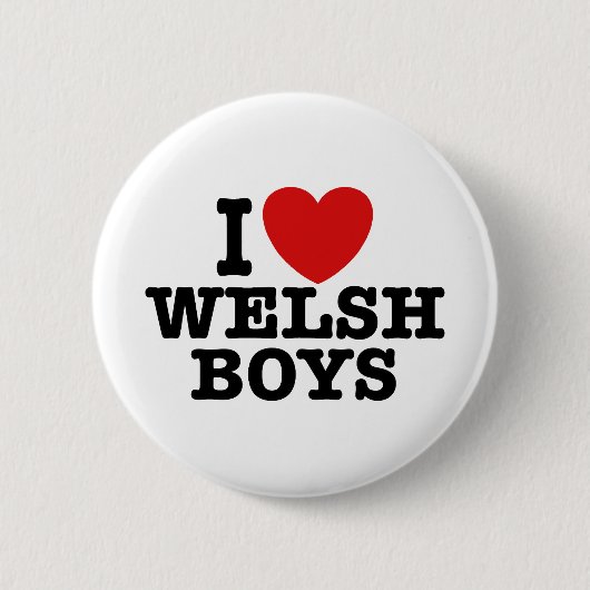 I Liebe Welsh Boys Button (Vorderseite)