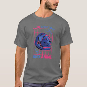 I Liebe Weltraumhunde und Anime - Niedlich Kawaii  T-Shirt