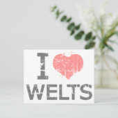 I Liebe Welts Postkarte (Stehend Vorderseite)