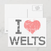 I Liebe Welts Postkarte (Vorne/Hinten)