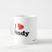 I Liebe Wendy Kaffeetasse (Vorderseite Links)