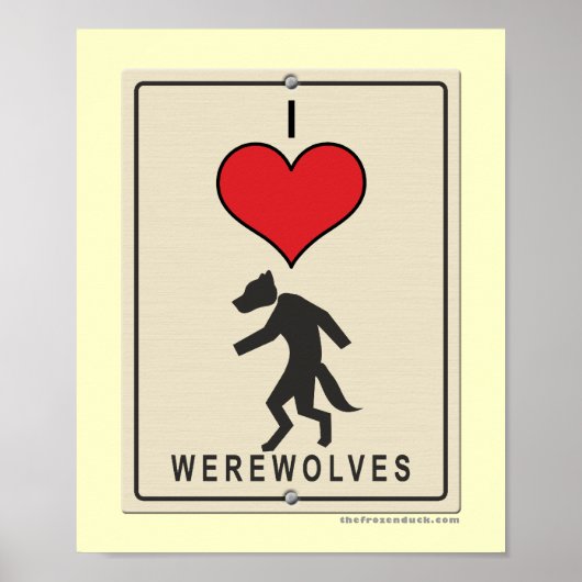 I Liebe Werewolves Poster (Vorne)