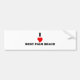 I Liebe West Palm Beach Autoaufkleber