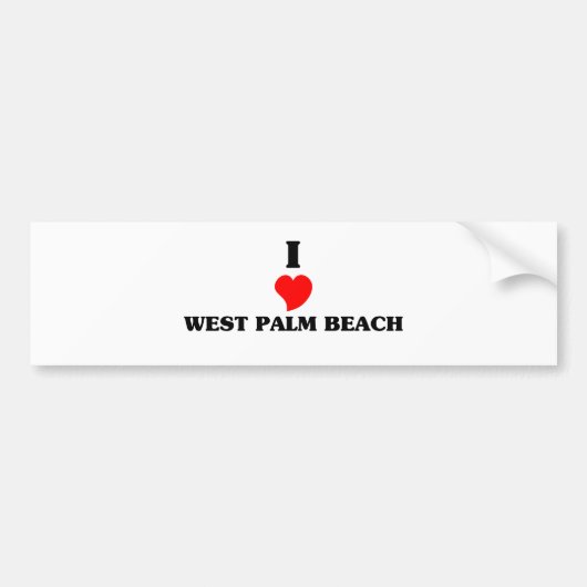 I Liebe West Palm Beach Autoaufkleber (Vorne)