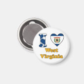 I Liebe West Virginia Magnet (Vorderseite/Rückseite)