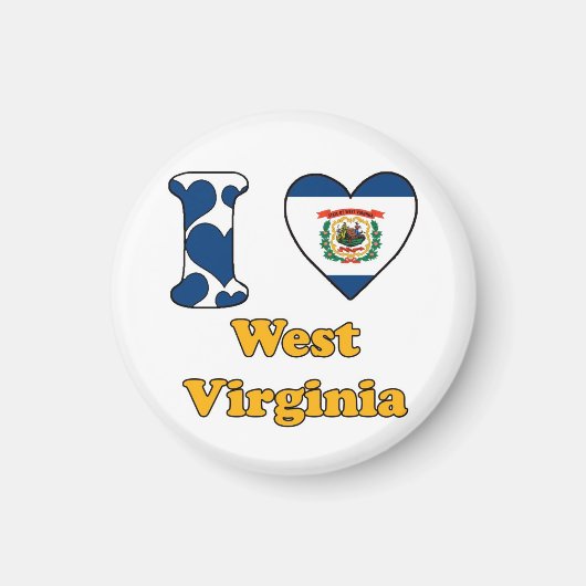 I Liebe West Virginia Magnet (Vorne)