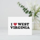 I Liebe West Virginia Postkarte (Stehend Vorderseite)