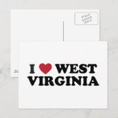 I Liebe West Virginia Postkarte (Vorne/Hinten)