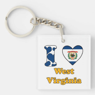 I Liebe West Virginia Schlüsselanhänger