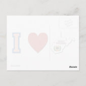 I Liebe West Virginia Shaped State Flag and Heart Postkarte (Rückseite)
