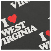 I LIEBE WEST VIRGINIA STOFF (Nahaufnahme)