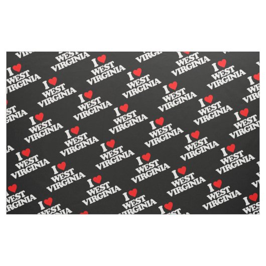 I LIEBE WEST VIRGINIA STOFF (Fat Quarter (45,7 x 55,9 cm))
