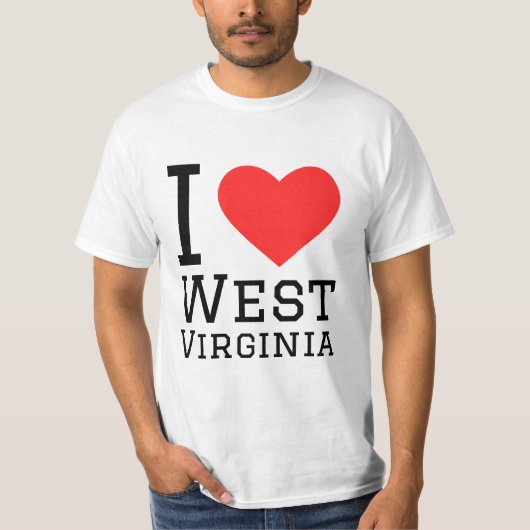 I Liebe West Virginia T-Shirt (Vorderseite)