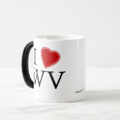 I Liebe West Virginia Verwandlungstasse (Vorderseite Links)