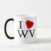 I Liebe West Virginia Verwandlungstasse (Links)