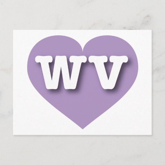 I Liebe West Virginia - WV Lavender Heart Postkarte (Vorderseite)