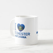 I Liebe Westchester, PA Kaffeetasse (Vorderseite Links)