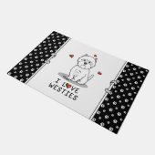I Liebe Westies - West Highland White Terriers Fußmatte (Schrägansicht)