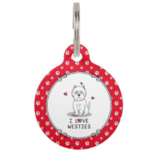 I Liebe Westies - West Highland White Terriers Haustiermarke