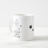 I Liebe Westies - West Highland White Terriers Kaffeetasse (Vorderseite Links)
