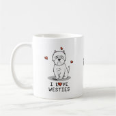 I Liebe Westies - West Highland White Terriers Kaffeetasse (Links)