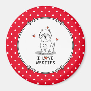 I Liebe Westies - West Highland White Terriers Nie Magnet
