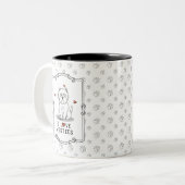 I Liebe Westies - West Highland White Terriers Nie Zweifarbige Tasse (Vorderseite Links)