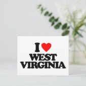 I LIEBE WESTVIRGINIEN POSTKARTE (Stehend Vorderseite)